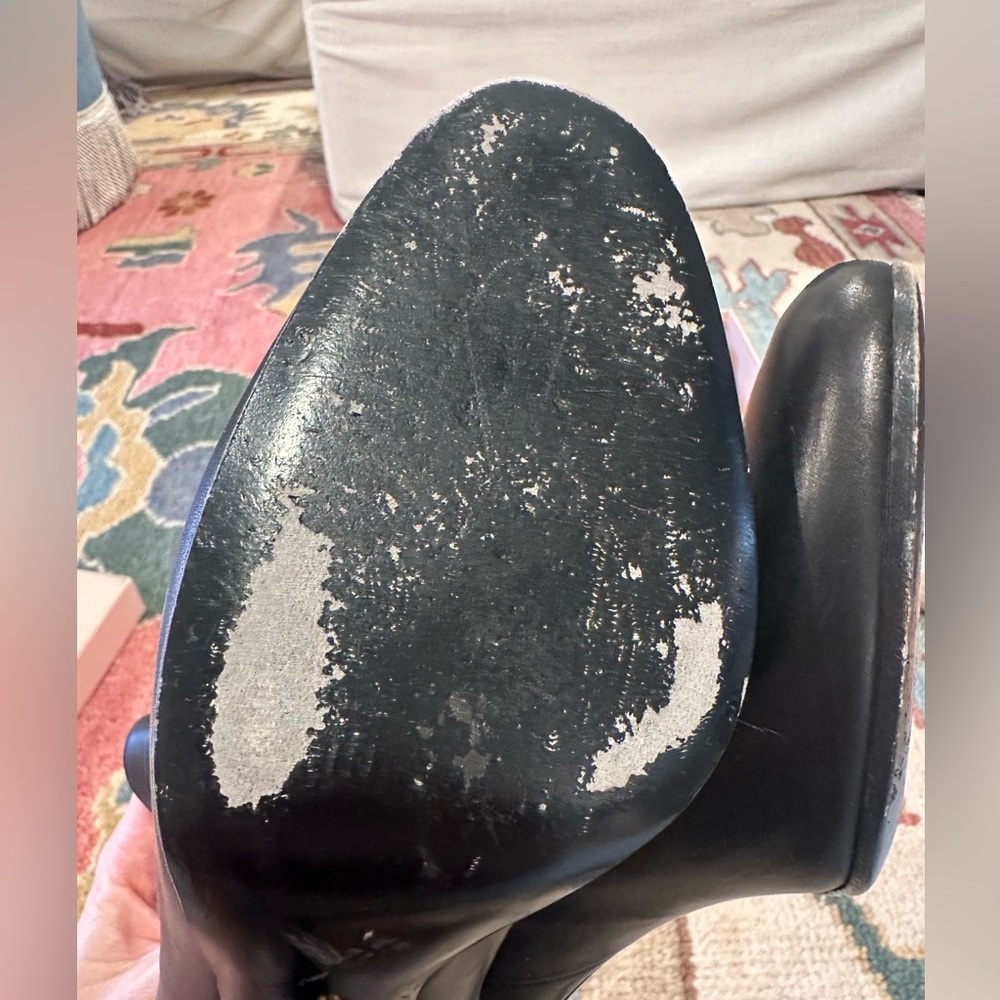 EUC Prada black leather booties Size 41 US 10 - Picture 4 of 16